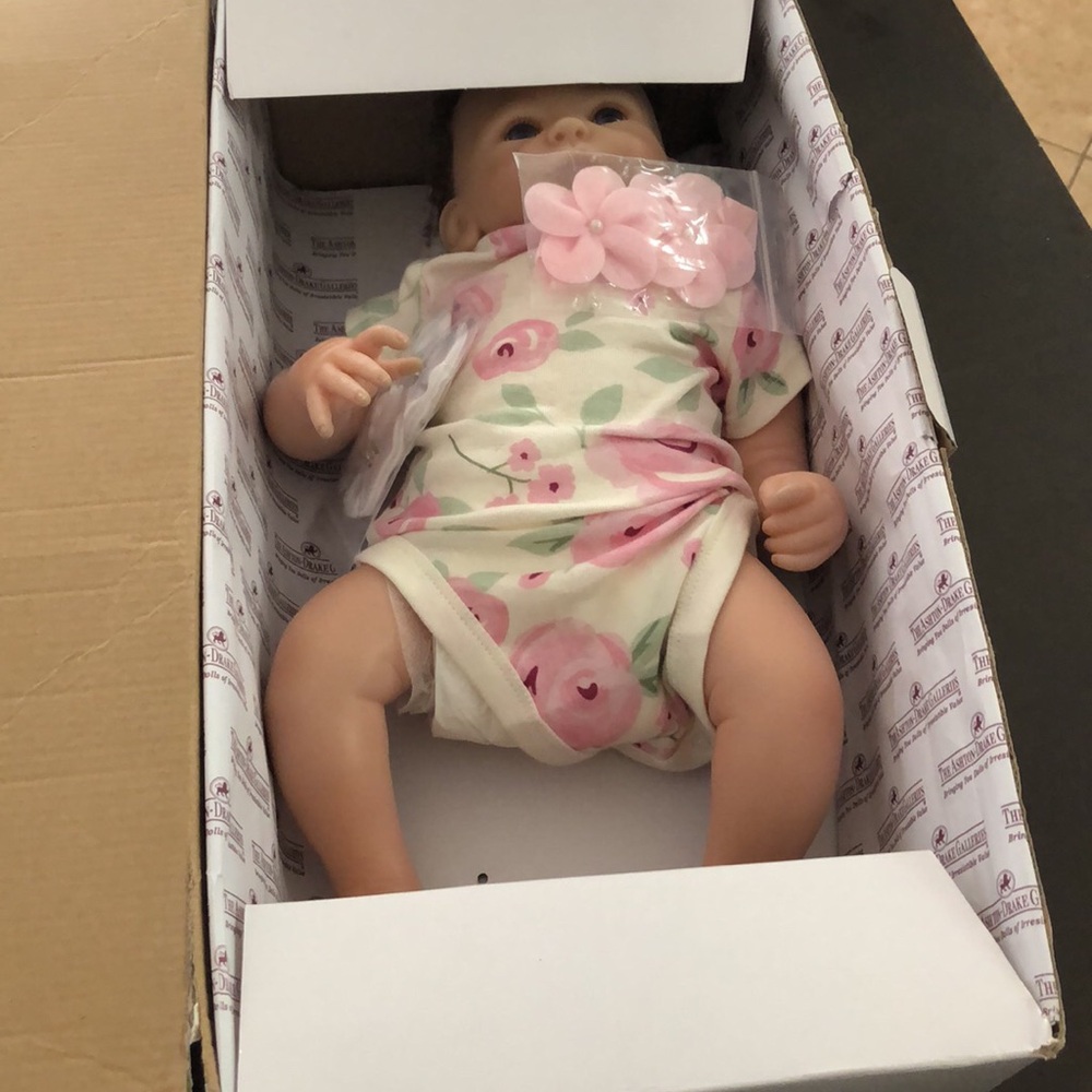 Floral Baby Doll with Pink Accents